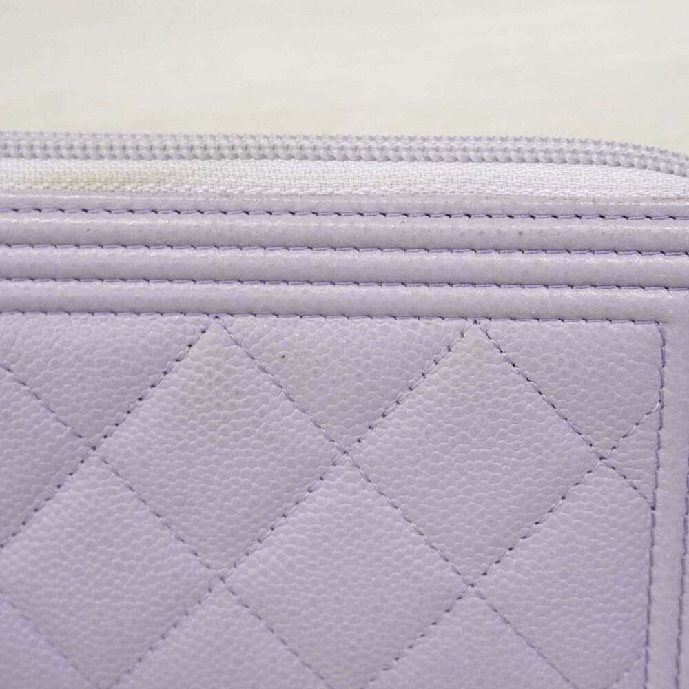 CHANEL Authentic Purple Caviar Leather Wallet - Picture 9 of 10
